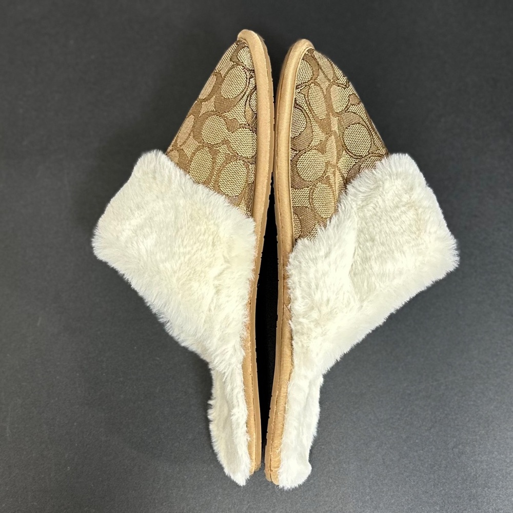 Coach Ziva Faux Fur Slippers [MR4011] - Picture 3 of 9